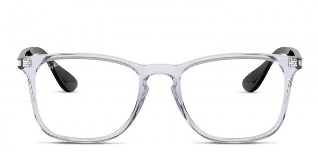 Transparent frame glasses ray ban store