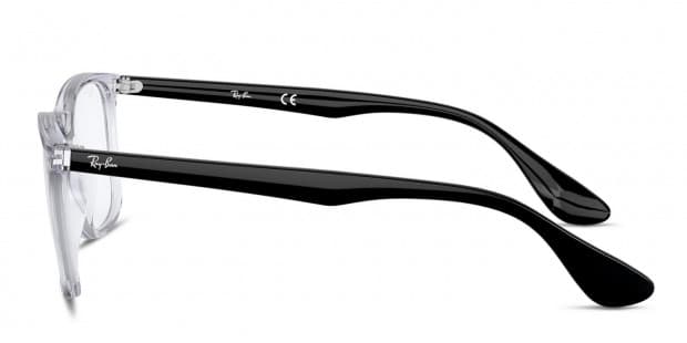 Ray Ban 7074 Clear Black Eyeglasses Includes FREE Rx Lenses