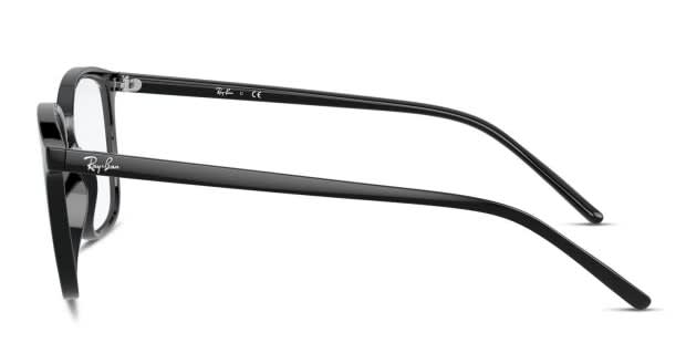 Ray-Ban RX7185 Shiny Black Eyeglasses | Includes FREE Rx Lenses
