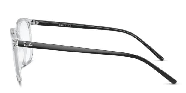Ray-Ban RX7185 Clear/Black Eyeglasses | Includes FREE Rx Lenses