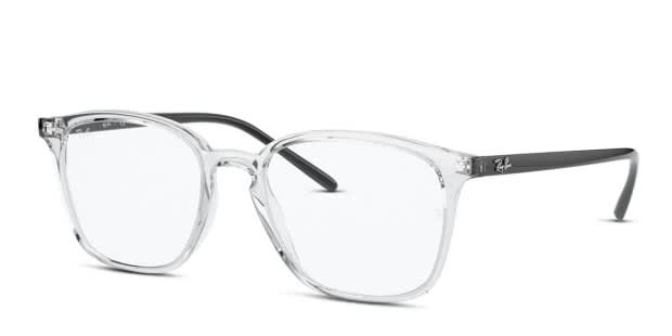 Ray-Ban RX7185 Clear/Black Eyeglasses | Includes FREE Rx Lenses