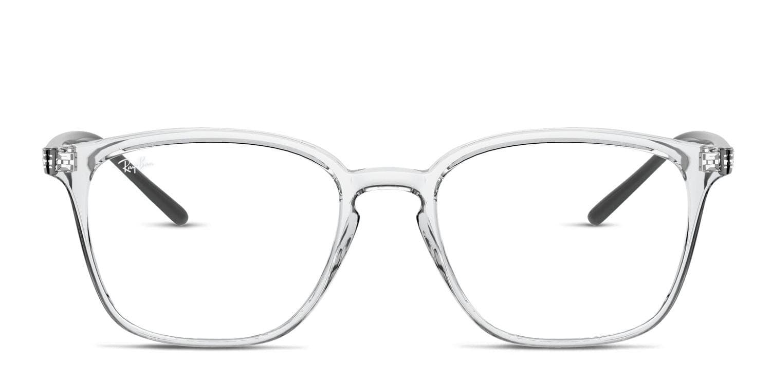 Ray-Ban RX7185 Clear/Black Eyeglasses | Includes FREE Rx Lenses