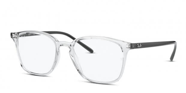 Ray Ban RX7185 Clear Black Eyeglasses Includes FREE Rx Lenses