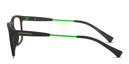 Emporio Armani EA3165 Black/Green glasses - Black / Green - Side View