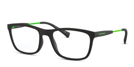 Emporio Armani EA3165 Black/Green glasses - Black / Green - Angle View
