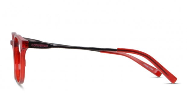 Converse Q305 Red Clear Gunmetal Eyeglasses Includes FREE Rx Lenses