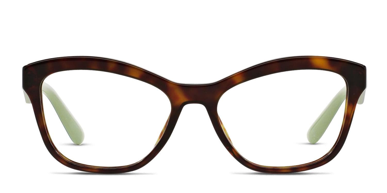 Prada PR 29RV Tortoise, Green glasses - Tortoise / Green - Frontal View