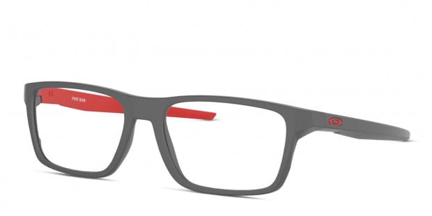 Oakley OX8164 Port Bow Gray Red Eyeglasses Includes FREE Rx Lenses