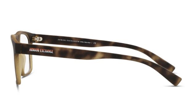 Armani Exchange OAX3079F ブラック Armani Exchange AX3079 Tortoise Prescription Eyeglasses