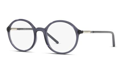 Prada PR 09WV Blue/Clear glasses - Blue / Clear - Angle View