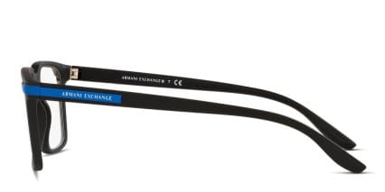 Armani Exchange AX3081 Black/Blue glasses - Black / Blue - Side View