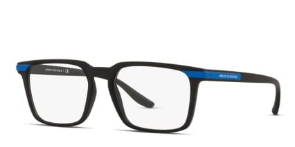 Armani Exchange AX3081 Black/Blue glasses - Black / Blue - Angle View