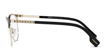 Burberry BE1355 Sophia Black, Gold glasses - Black / Gold - Side View