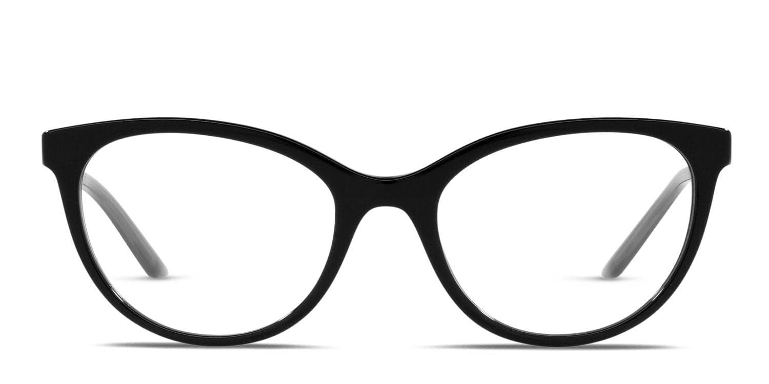 Prada PR 17WV Shiny Black glasses - Shiny Black - Frontal View