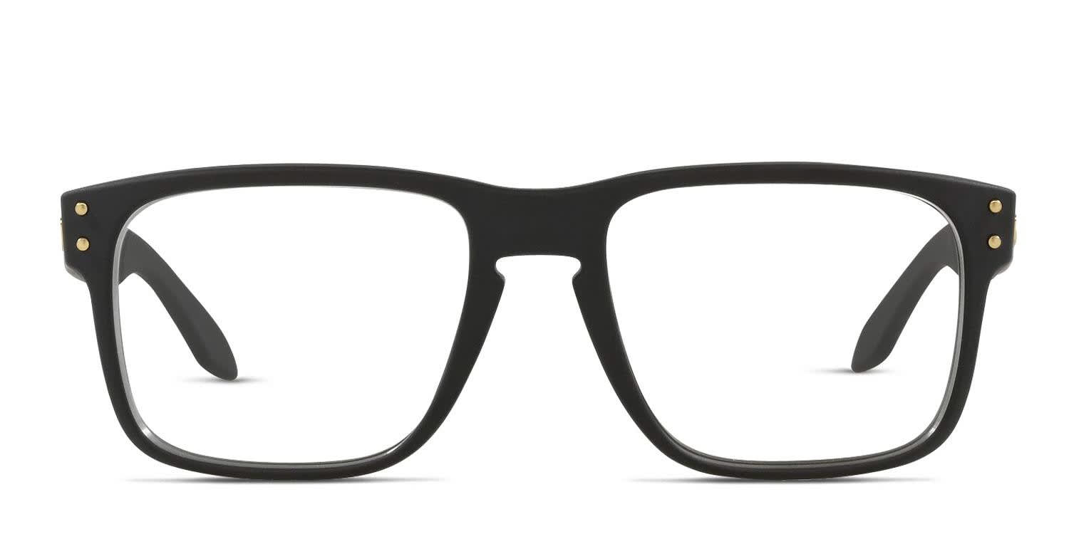 Oakley OX8156 Holbrook RX Black/Gold Eyeglasses | Includes FREE Rx