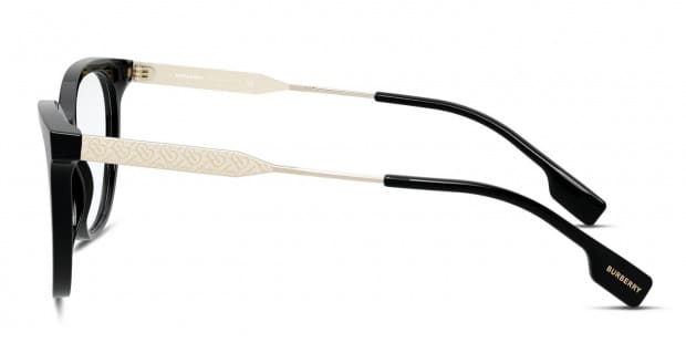 Burberry black and deals gold eyeglasses