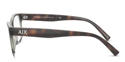 Armani Exchange AX3076 Gray/Clear/Tortoise glasses - Gray / Clear / Tortoise - Side View