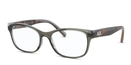 Armani Exchange AX3076 Gray/Clear/Tortoise glasses - Gray / Clear / Tortoise - Angle View