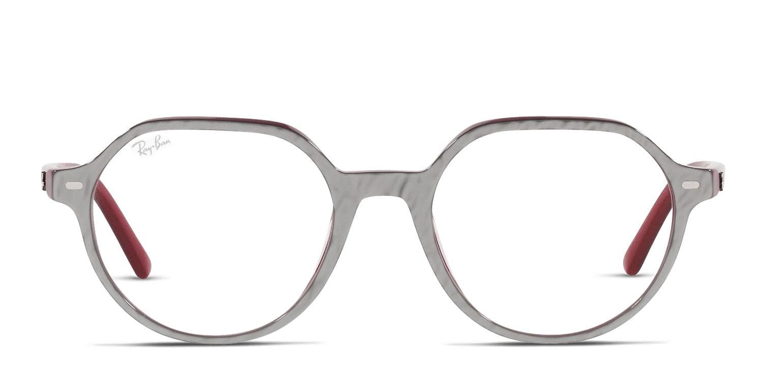 Ray-Ban RX5395 Thalia Gray/Red glasses - Gray / Red - Frontal View