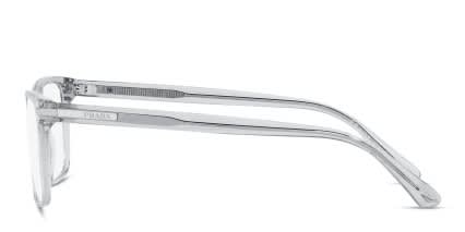 Prada PR 14WV Gray, Clear glasses - Gray / Clear - Side View