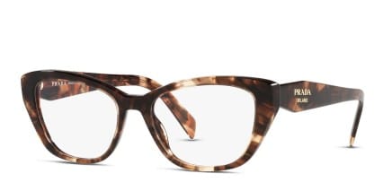 Prada PR 19WV Tortoise/Beige glasses - Tortoise / Beige - Angle View