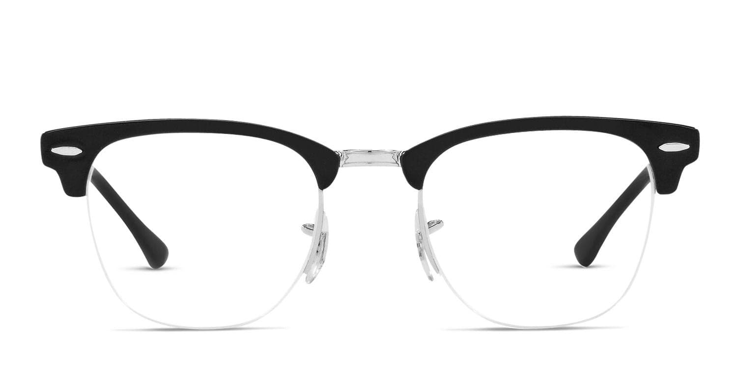 Ray-Ban RX3716VM Clubmaster Metal Black, Silver glasses - Black / Silver - Frontal View