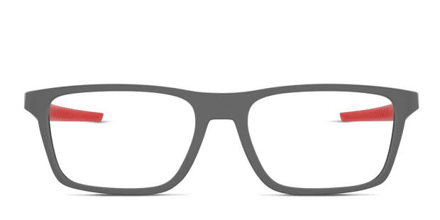 Oakley OX8164 Port Bow Gray/Red Eyeglasses Includes FREE Rx Lenses