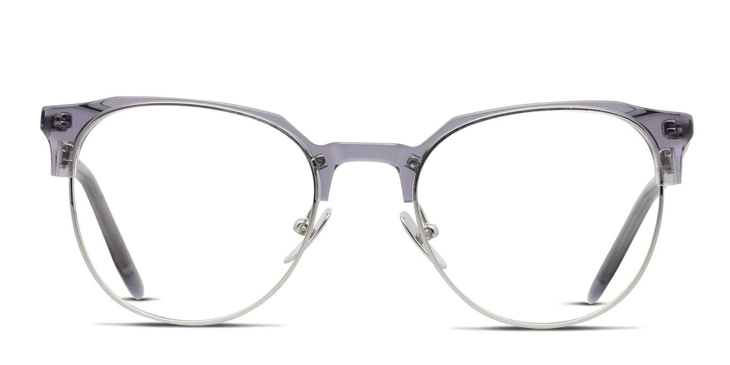 Diff Kira Gray, Clear, silver glasses - Gray / Clear / Silver - Frontal View