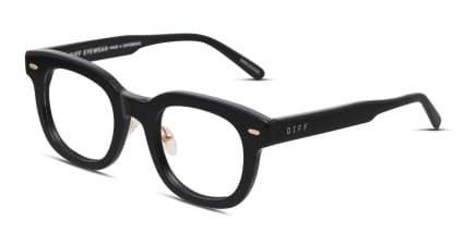 Diff Summer Shiny Black glasses - Shiny Black - Angle View