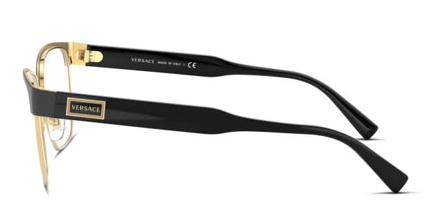 Versace VE1264 Black/Gold Eyeglasses | Includes FREE Rx Lenses