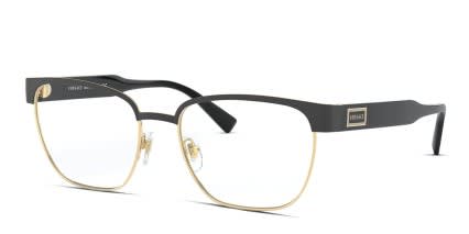 Versace VE1264 Black, Gold glasses - Black / Gold - Angle View