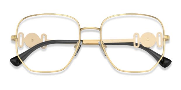 Versace VE1283 Gold Eyeglasses | Includes FREE Rx Lenses