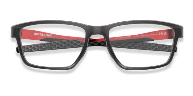 【MM】 Oakley OX8153 Metalink Gray/Gunmetal/Red Eyeglasses | Includes