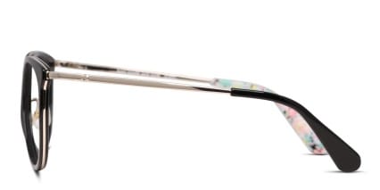 Kate Spade Eliana/G Black/Gold glasses - Black / Gold - Side View