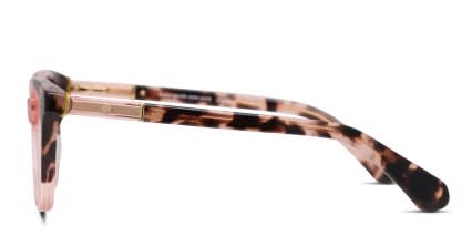 Kate Spade Johnna Pink/Clear/Tortoise glasses - Pink / Clear / Tortoise - Side View