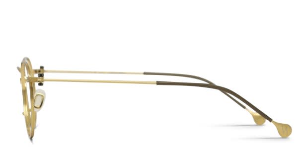 Yohji Yamamoto Look 006 Gold Prescription Eyeglasses