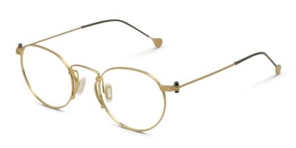 Yohji Yamamoto Look 006 Gold glasses - Gold - Angle View
