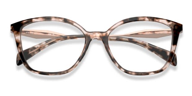 Prada PR02ZV Tortoise/Pink Eyeglasses | Includes FREE Rx Lenses