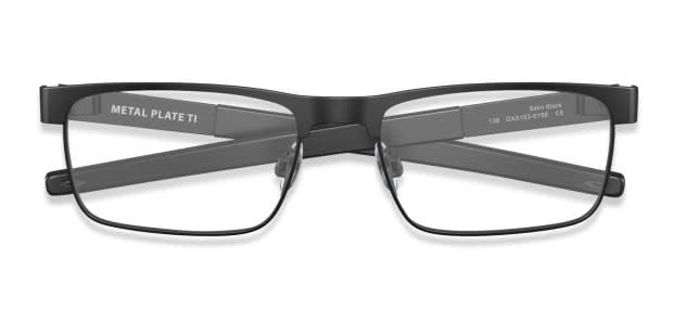 Oakley OX5153 Metal Plate Ti Black Eyeglasses | Includes FREE Rx