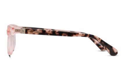 Kate Spade Calley Pink, Clear glasses - Pink / Clear - Side View