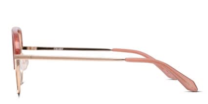 Quay High Key Mini Remixed Pink, Gold glasses - Pink / Gold - Side View