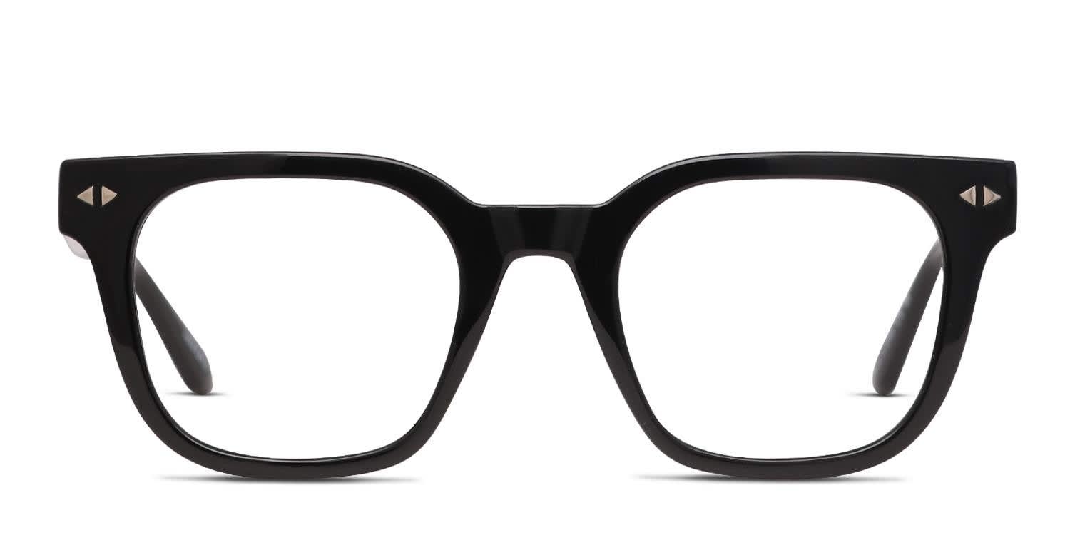 Quay Page Turner Shiny Black glasses - Shiny Black - Frontal View