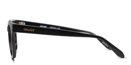 Quay Page Turner Shiny Black glasses - Shiny Black - Side View