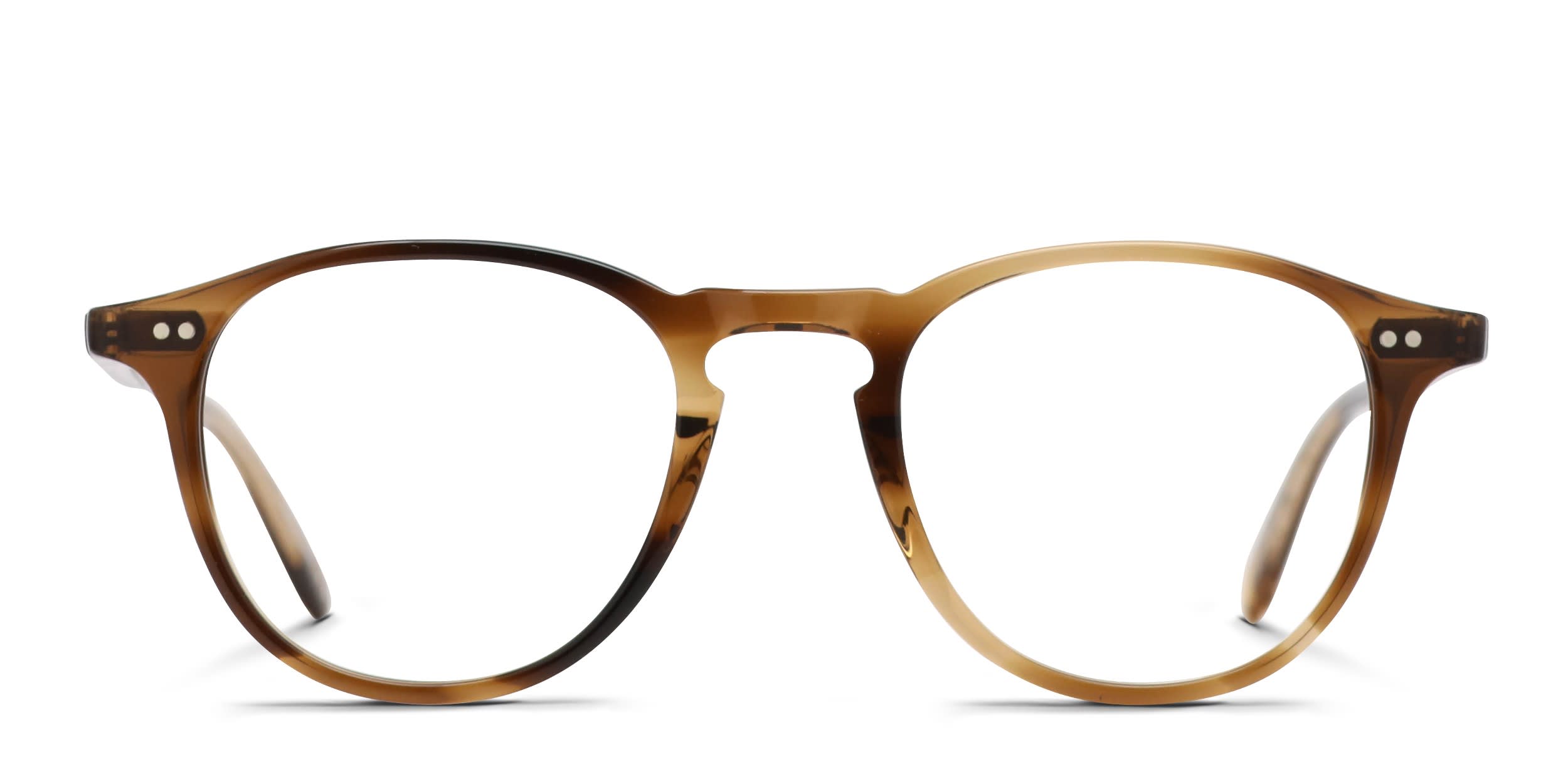Garrett Leight Hampton Tortoise, Brown, Clear glasses - Tortoise / Brown / Clear - Frontal View