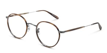 Garrett Leight Wilson Tortoise, Gunmetal glasses - Tortoise / Gunmetal - Angle View