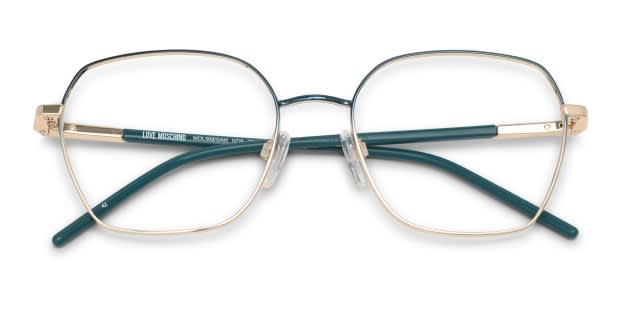 Moschino Love MOL568/SAM Green, Gold Prescription Eyeglasses Moschino Love MOL568/SAM Green, Gold Prescription Eyeglasses