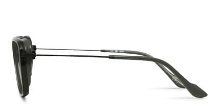 Yohji Yamamoto Look 003 Gray, Black glasses - Gray / Black - Side View