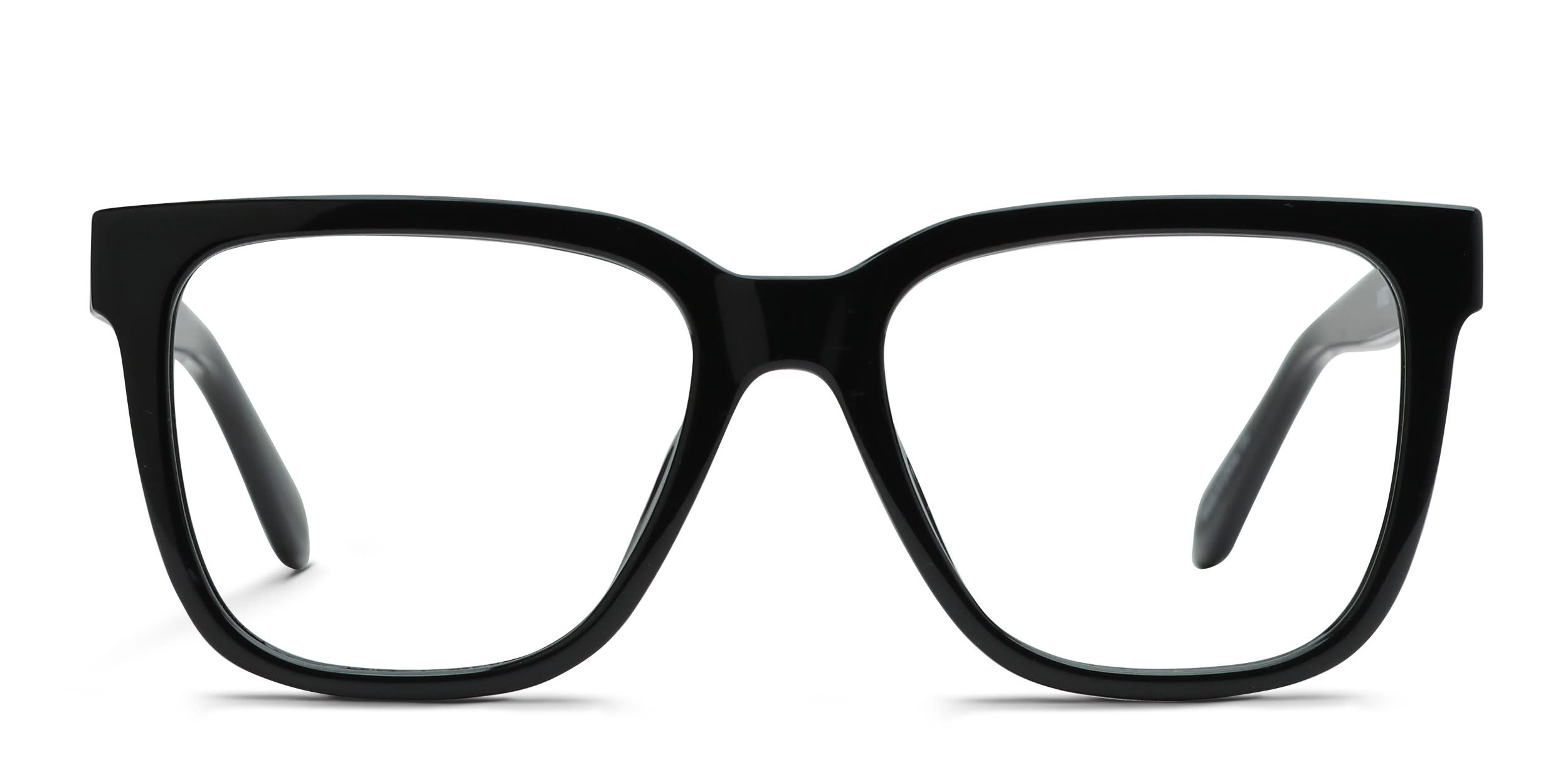 Quay Wired Standard Shiny Black glasses - Shiny Black - Frontal View