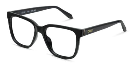 Quay Wired Standard Shiny Black glasses - Shiny Black - Angle View