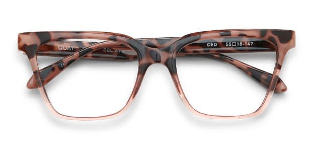Quay Ceo Tortoise, Pink Prescription Eyeglasses